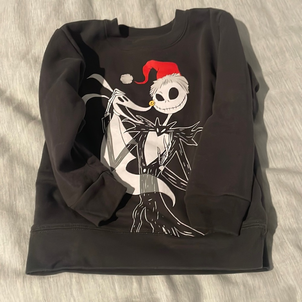 Tim Burtons nightmare before Christmas sweater jack Skellington, and zero